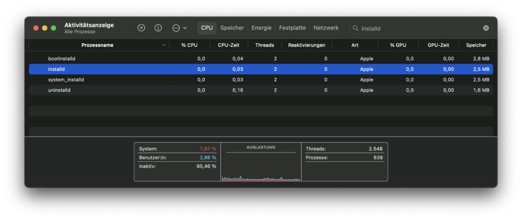 Was macht eigentlich der installd Prozess am Apple Mac? Und was kann man tun, wenn er ohne erkennbare App-Store-Vorgänge zu hoher CPU- bzw. RAM-Last führt? Antworten auf diese und weitere Fragen findet ihr in diesem Ratgeber.