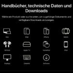 Apple-Handbücher und Support-Dokumente für neue und alte Geräte sowie Software