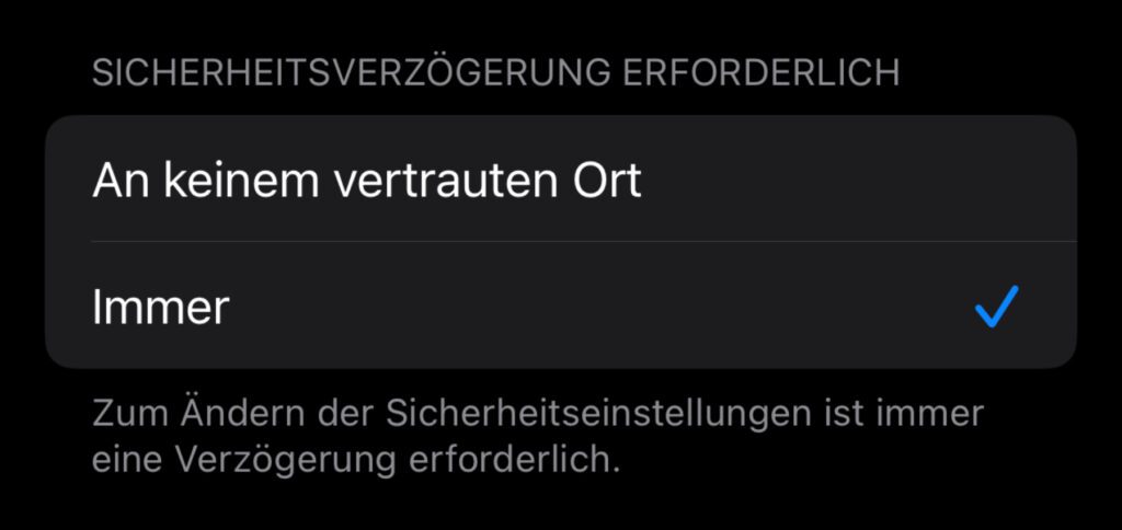 Am Apple iPhone könnt ihr ab iOS 17.4 den Schutz für gestohlene Geräte immer aktivieren. Wie ihr vertraute Orte für die Sicherheitsverzögerung deaktiviert, das erfahrt ihr hier.