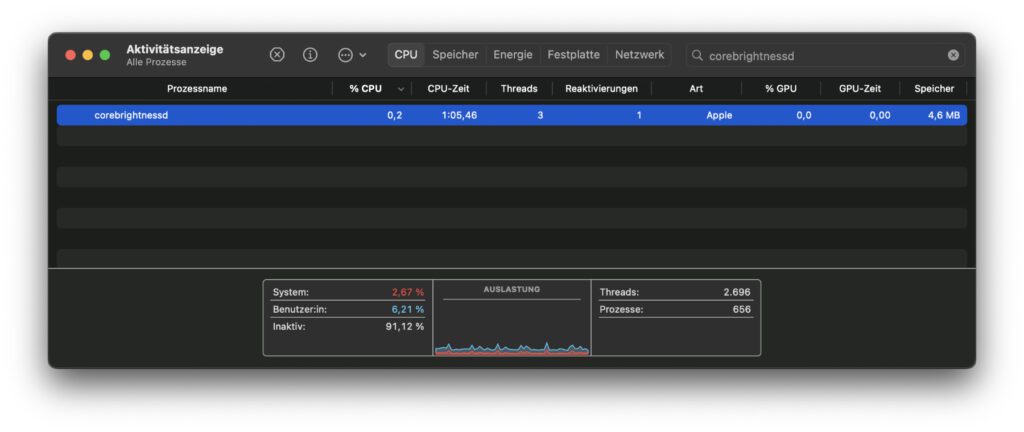 Was ist corebrightnessd und was ist die Aufgabe dieses macOS-Prozesses am Apple Mac? Hier findet ihr Infos dazu sowie Tipps für das Troubleshooting bei zu hoher CPU-Last.