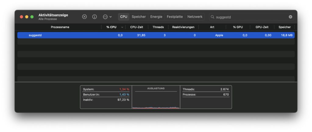 Was ist suggestd am Apple Mac? Hier findet ihr Informationen zum macOS-Prozess und seinen Aufgaben. Zudem gibt es Tipps für den Fall, dass er dauerhaft für zu hohe Systemlast sorgt.