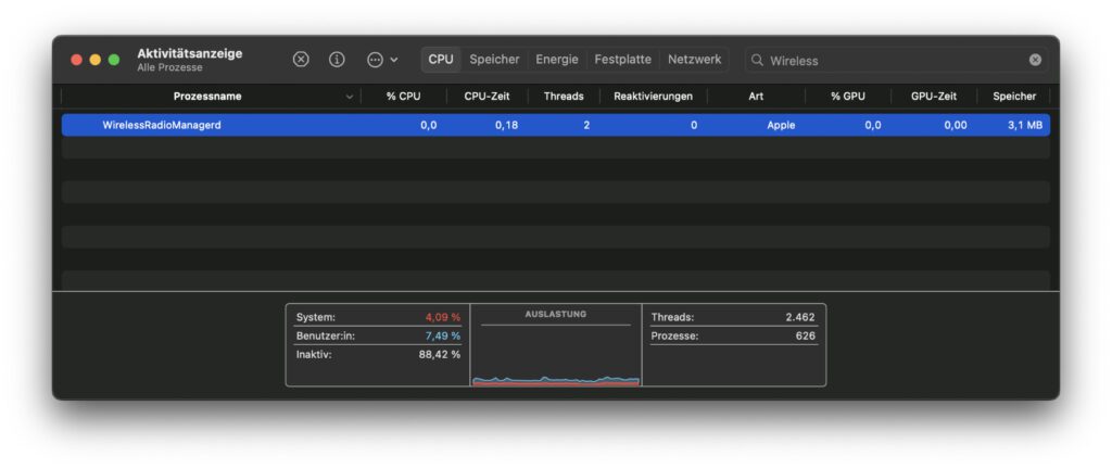 Bei WirelessRadioManagerd handelt es sich um einen gewollten und nützlichen Prozess unter macOS am Apple Mac. Ohne ihn wären mehrere Features für die kabellose Zusammenarbeit mit anderen Geräten nicht möglich.