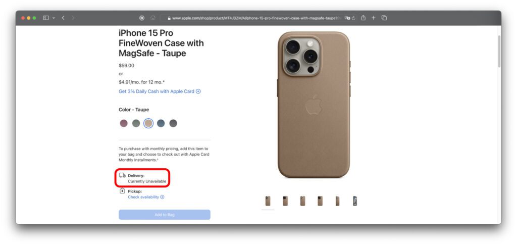 Steht Apple FineWoven nach nur einem Jahr vor dem Aus? Das Feingewebe-Zubehör kam schlecht an und ist aktuell nicht mehr überall verfügbar. Ein Ausverkauf oder nur Vorbereitung auf neue Modelle?