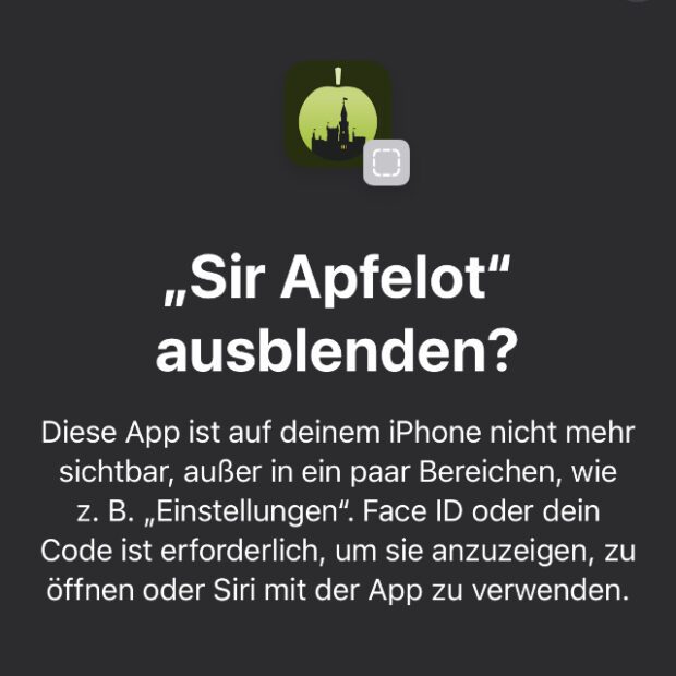 Anleitung iPhoneApp ausblenden & mit Face ID sperren » Sir Apfelot