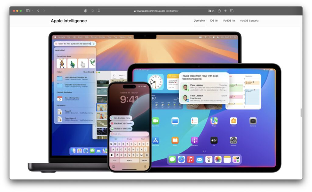 Mit iOS 18.4, macOS 15.4 und weiteren Updates im April 2025 soll Apple Intelligence in der EU verfügbar werden. Dann würden auf iPhone, Mac und iPad z. B. Siri mit ChatGPT, Image Playground und Genmoji einsetzbar.