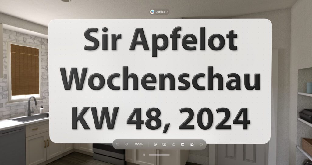 In der Sir Apfelot Wochenschau für die Kalenderwoche 48 des Jahres 2024 gibt es u. a. diese Meldungen: Aus für Giropay, rabattierte Versandart bei Amazon, Vision-Pro-Patent aus 2008, Redesign des iPhone 17 Pro (Max), Überwachungskamera-News von Apple, und mehr!