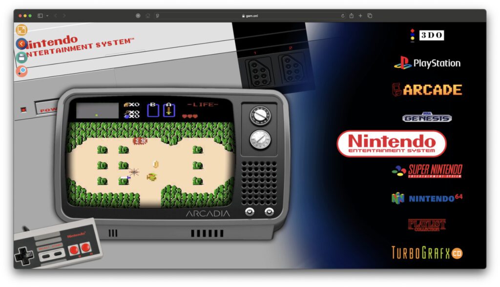 Auf gam.onl stehen verschiedene Konsolen- und Arcade-Emulationen für die Nutzung direkt im Webbrowser bereit. Grafisch ist das Angebot sehr aufwändig aufbereitet.