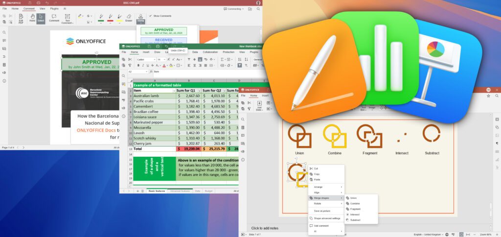 Das kostenlose Bürosoftware-Paket ONLYOFFICE Docs 8.3 bringt zahlreiche Verbesserungen und Anpassungen mit sich. Neu ist zum Beispiel, das damit nun Dokumente aus den iWork-Apps Pages, Numbers und Keynote geöffnet sowie bearbeitet werden können.