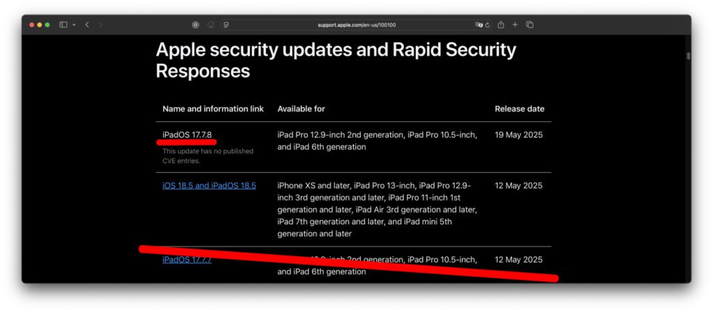 Das neue Update auf iPadOS 17.7.8 schließt nicht nur knapp 30 Sicherheitslücken, sondern behebt auch die 17.7.7-Probleme auf älteren iPads.