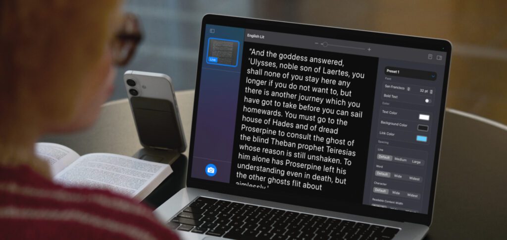 Apple kündigt neue Bedienungshilfen für iOS, iPadOS, macOS und visionOS an: Eine Mac Lupe, die mit einer Kamera gekoppelt werden kann, ist auch dabei.