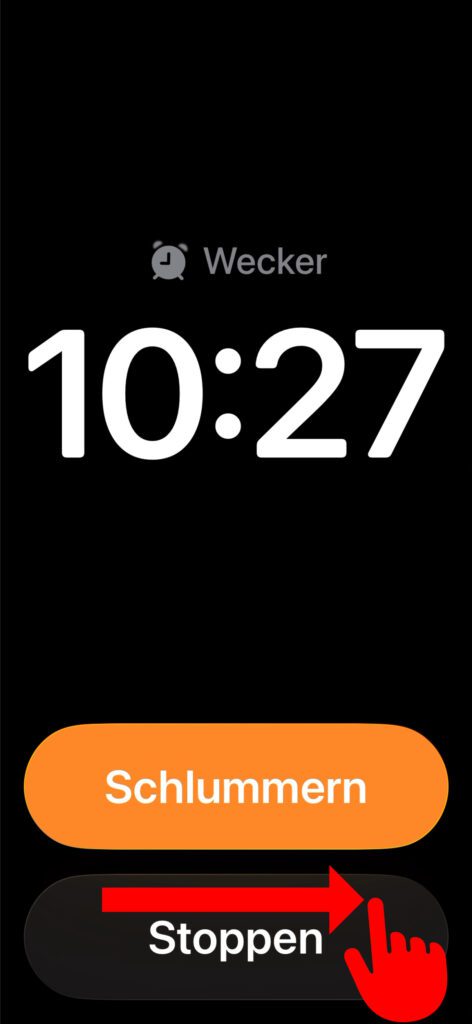 Ab iOS 26.1 gibt es – laut der zweiten Beta – eine praktische Anpassung. Der Weckruf-Stopp wird durch eine Wischgeste ausgelöst, während Schlummern weiterhin durch einfaches Tippen möglich ist.