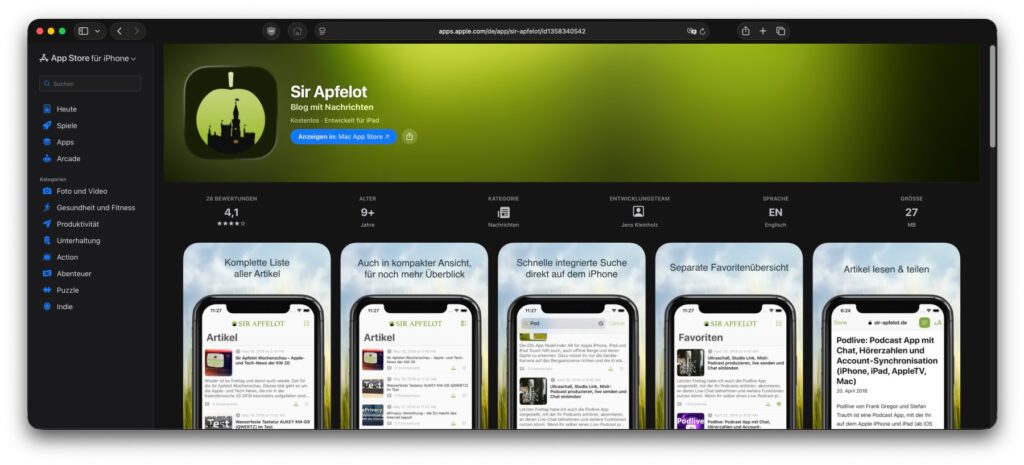 Die Apple App Stores für iPhone, iPad, Mac, Watch, TV und Vision gibt es nun inkl. Tabs, Kategorien und Suche als Webseite. Ein längst überfälliges Upgrade für die App-Übersicht im Webbrowser.