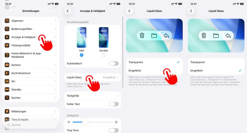 Das Vorgehen im Hell-Modus.
