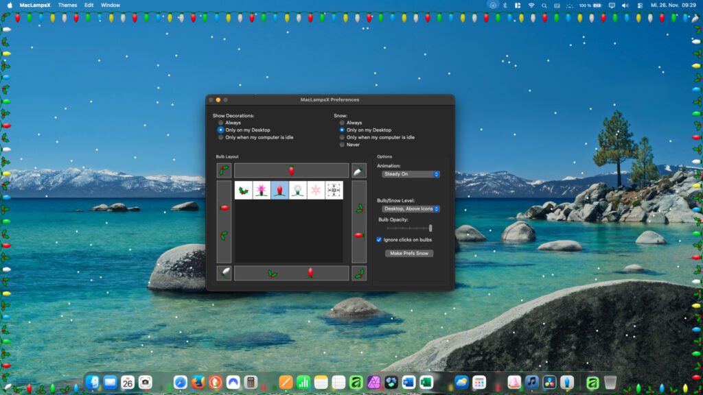 MacLampsX, dieses Jahr unter macOS 26 Tahoe getestet.