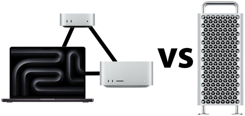 Ab macOS 26.2 können Mac-Cluster per Thunderbolt-5-Kabel erstellt werden. Sind diese das Aus für den Mac Pro als Einzelgerät? 
