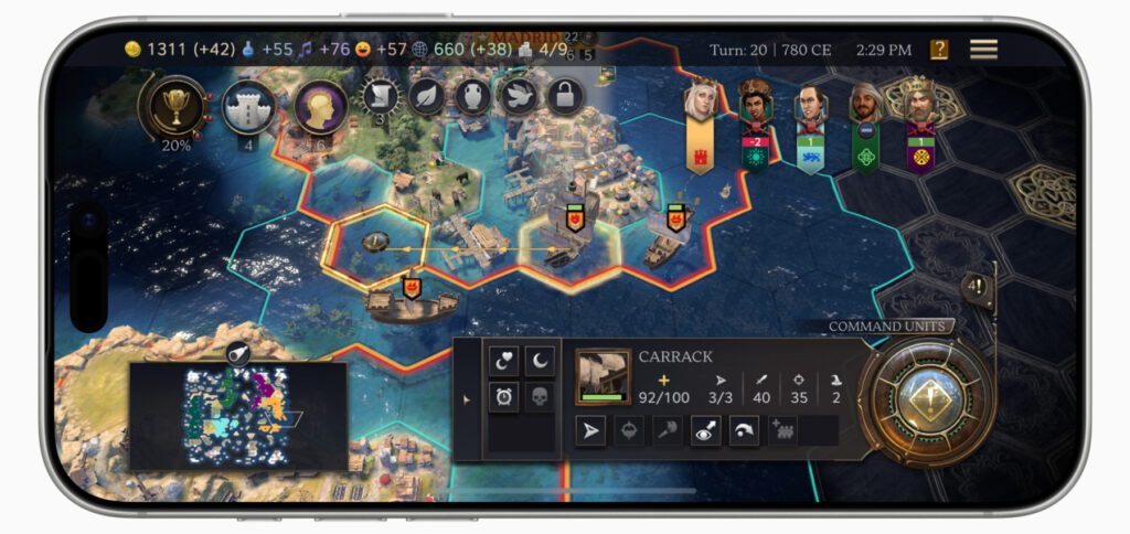 Im Februar-Update für Apple Arcade steckt unter anderem Sid Meier’s Civilization VII. Aber auch Retrocade, Felicity's Dream und I Love Hue Too+ sind dabei.