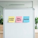 Post-its mit flexiblen Tarifoptionen auf Whiteboard